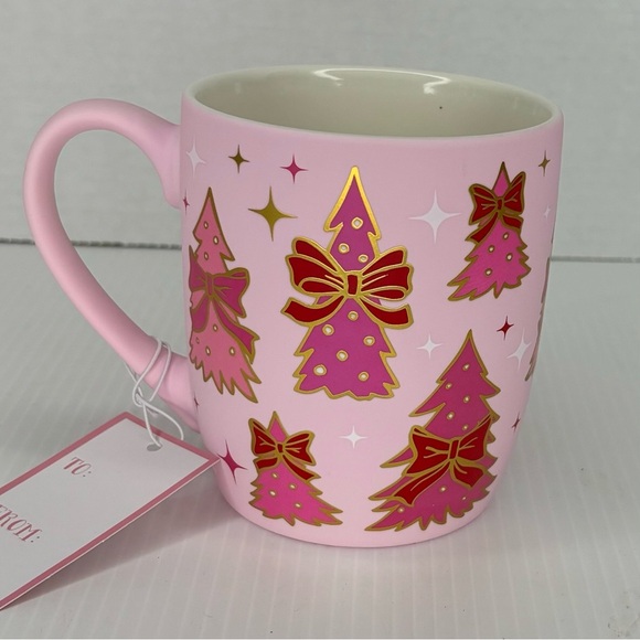 Peppermint and Pine Pink Tree With Bows Soft Touch Mug -NWT 2024 - Picture 3 of 9